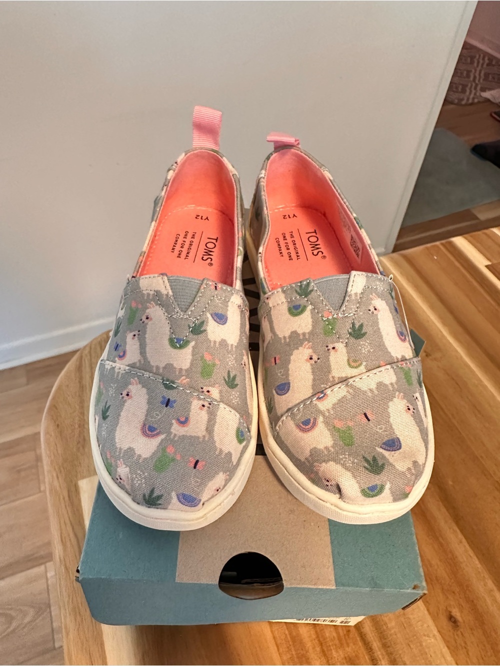 TOMS Youth Alpargata Llama Slip-On Shoes